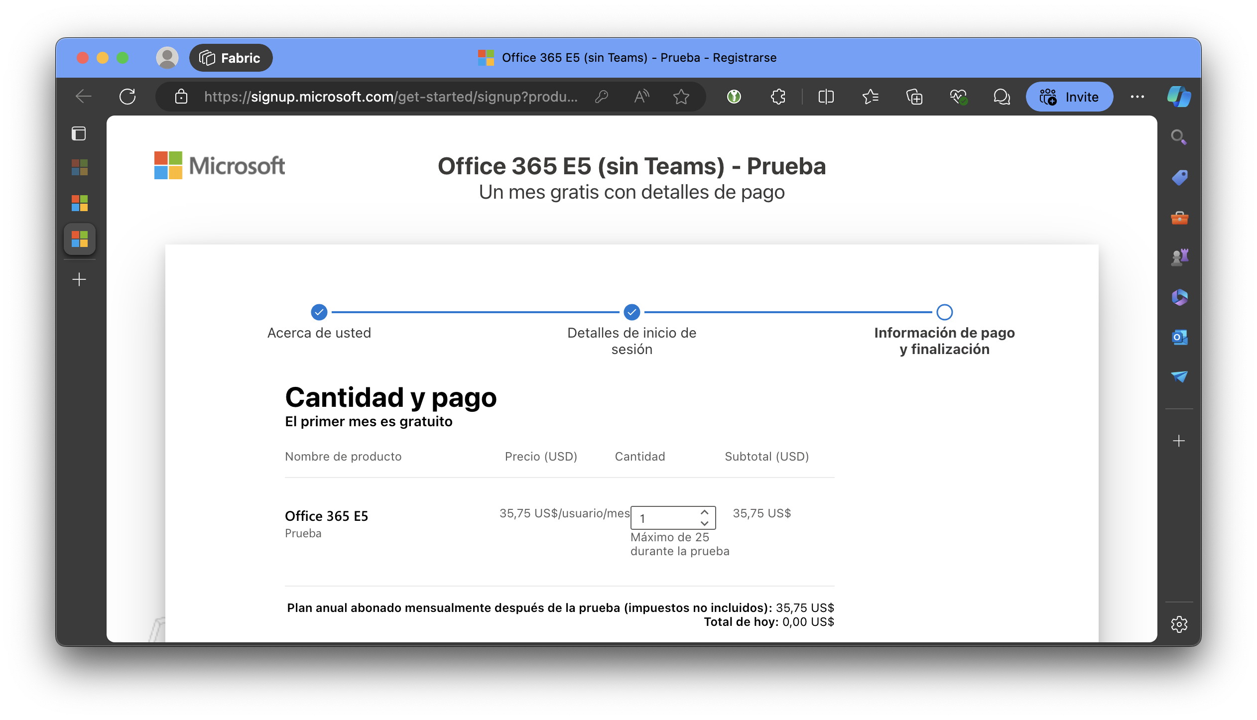 Conpletar datos de pago